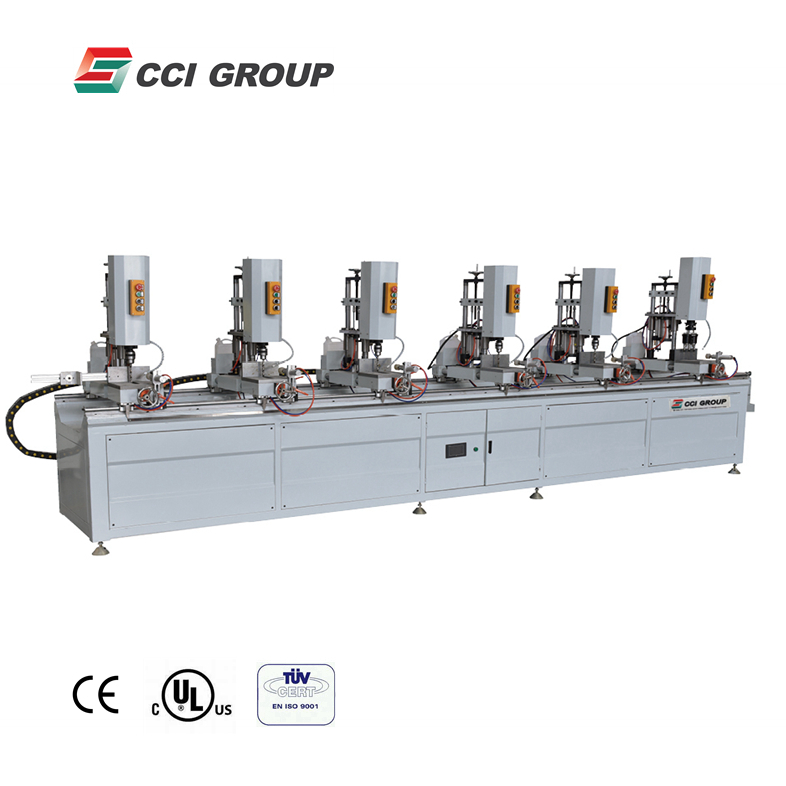 Steel Subframe Six Head Drilling Machine for Aluminum UPVC Window